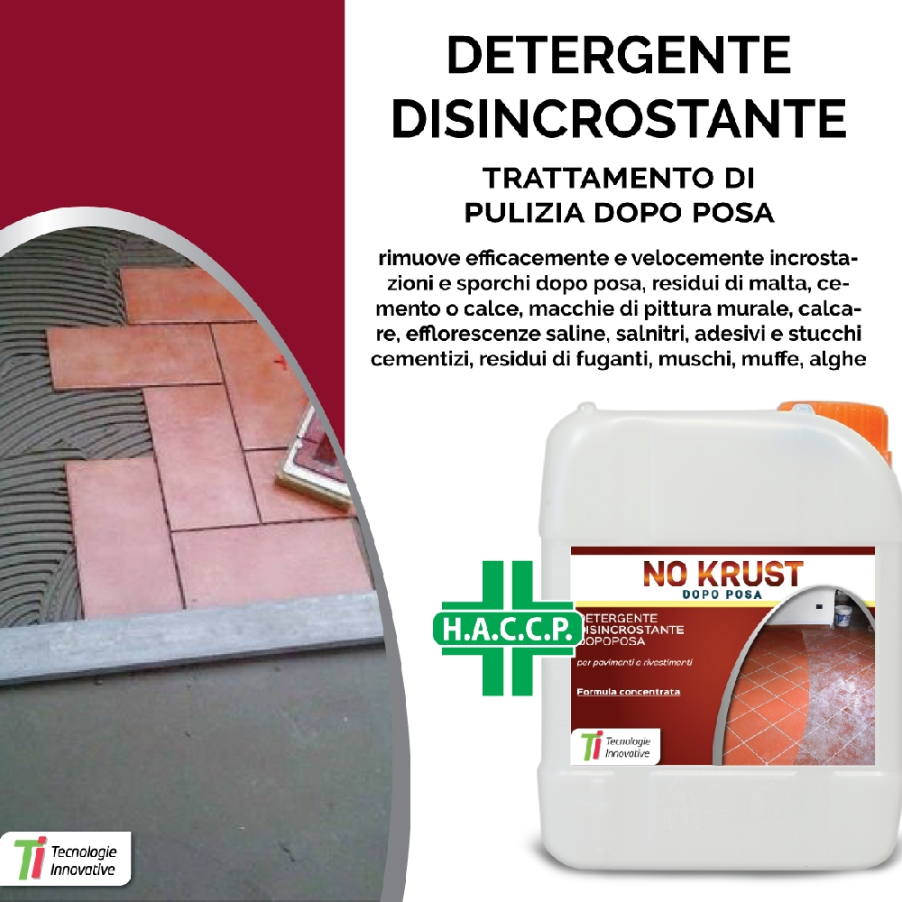 Camp DOPOPOSA, Pulitore disincrostante per lavaggio dopo-posa, Per cotto, gres  porcellanato, ceramiche e pietre resistenti agli acidi, Pack 6x1lt